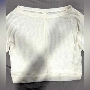Caslon Textured White Top Size L